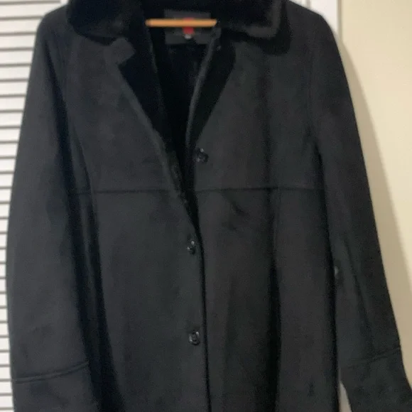 Gallery Faux Suede and Fur Long Coat - Picture 6 of 8